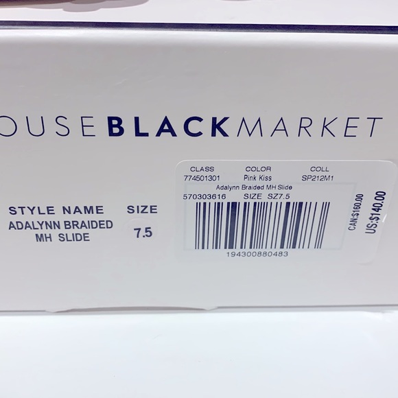 White House Black Market 7.5 Adalynn Braided MH Slide - Pink Kiss Color - Picture 4 of 5